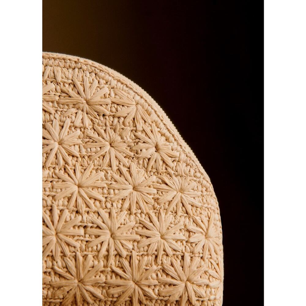 La Maille Sezane Simona Pouch in Natural Raffia Embroidery✨ - Picture 3 of 9